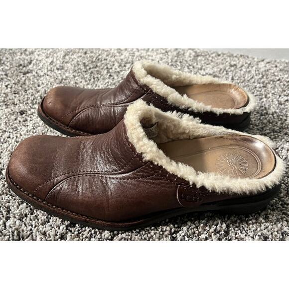 UGG Australia "langford" brown shearline mule women's size 7 - Picture 2 of 6